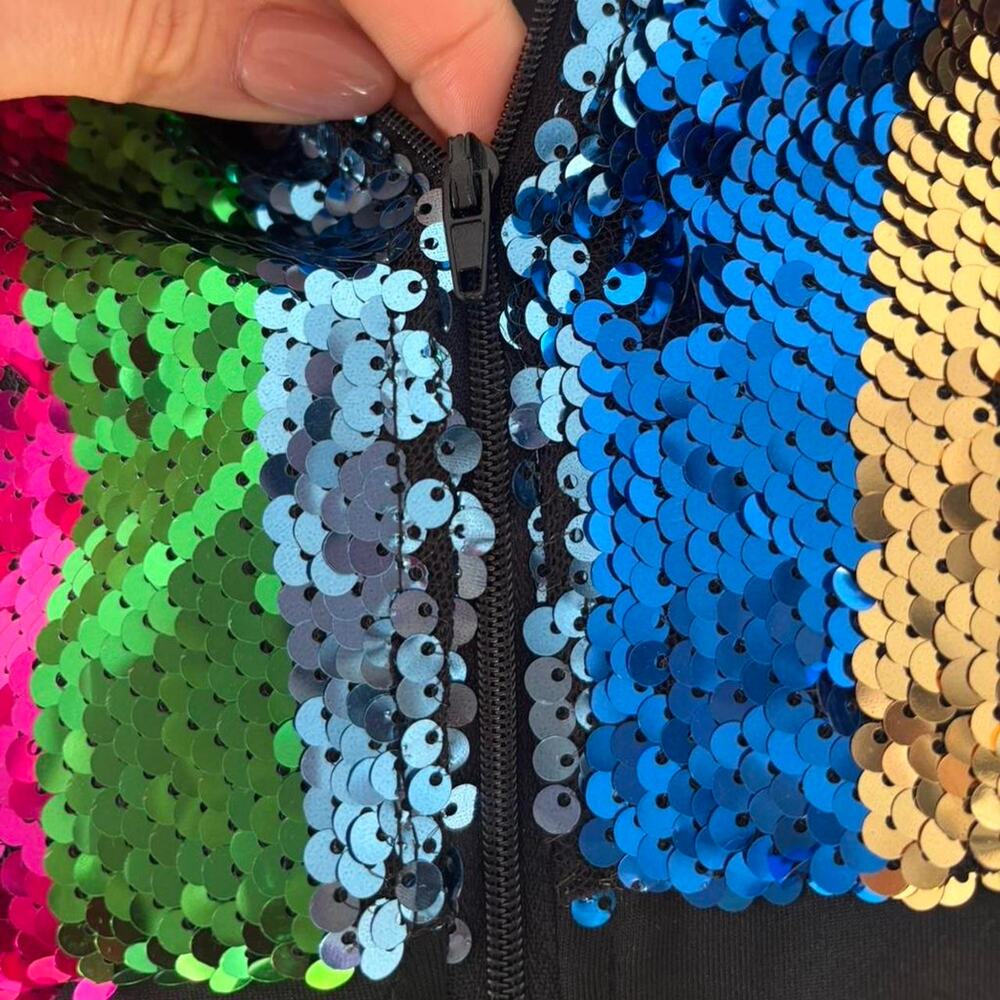 Rainbow sequin long sleeve top - Picture 7 of 7